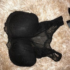 High neck pink bralette with padding